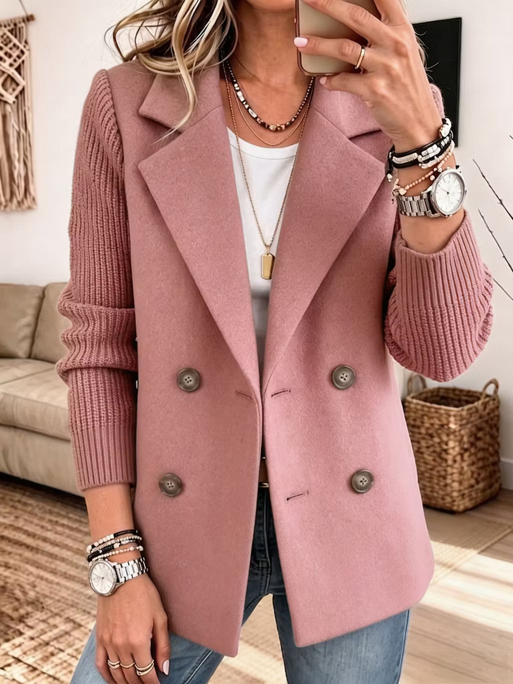 Sasha Manteau blazer en maille (Copy)