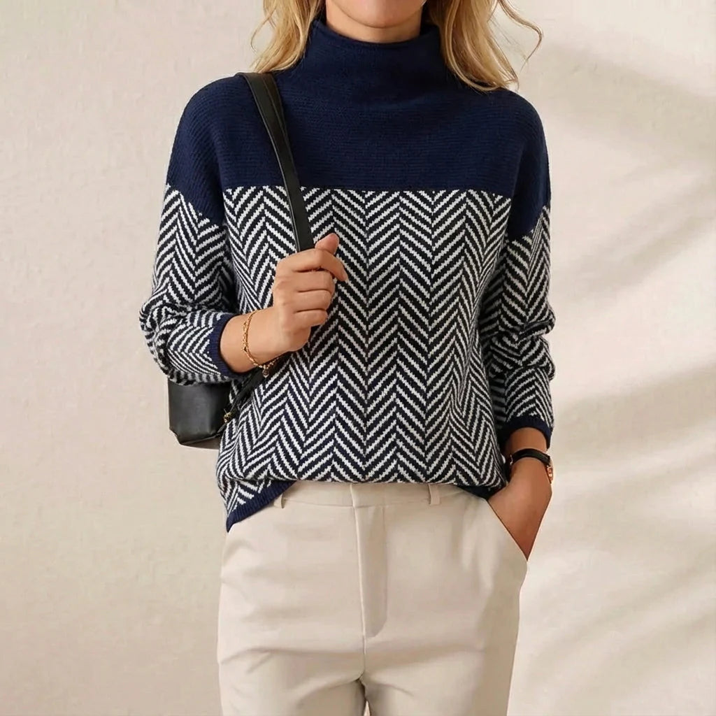 Alba Pull Chevron Bicolore