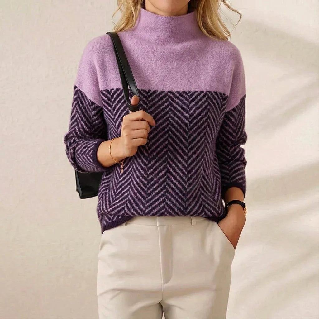 Alba Pull Chevron Bicolore