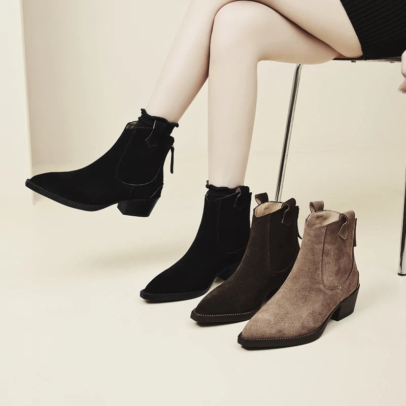 Corinne Bottines en Daim