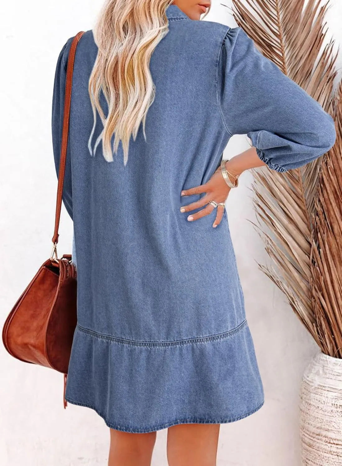 Mila Robe denim col V