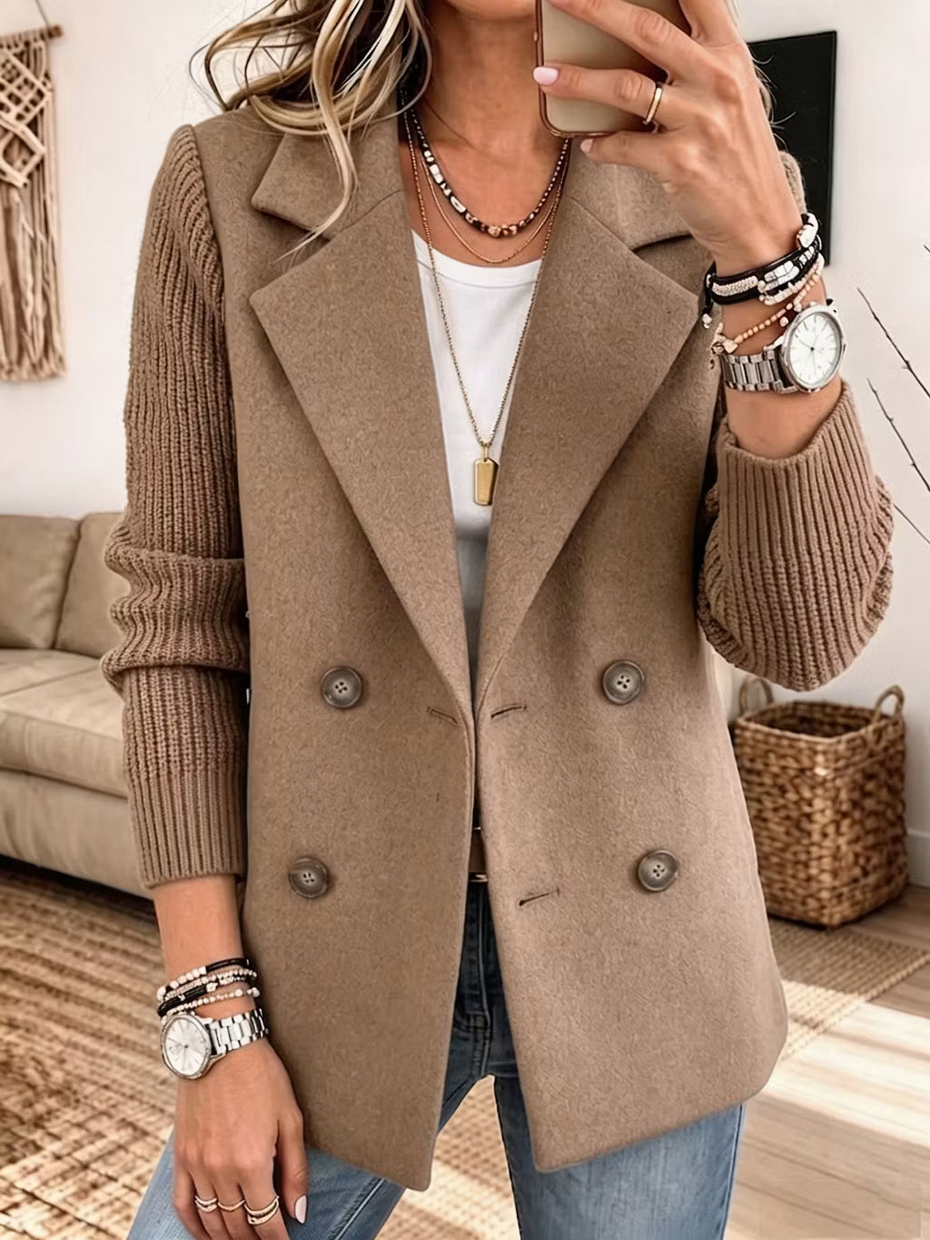 Sasha Manteau blazer en maille (Copy)