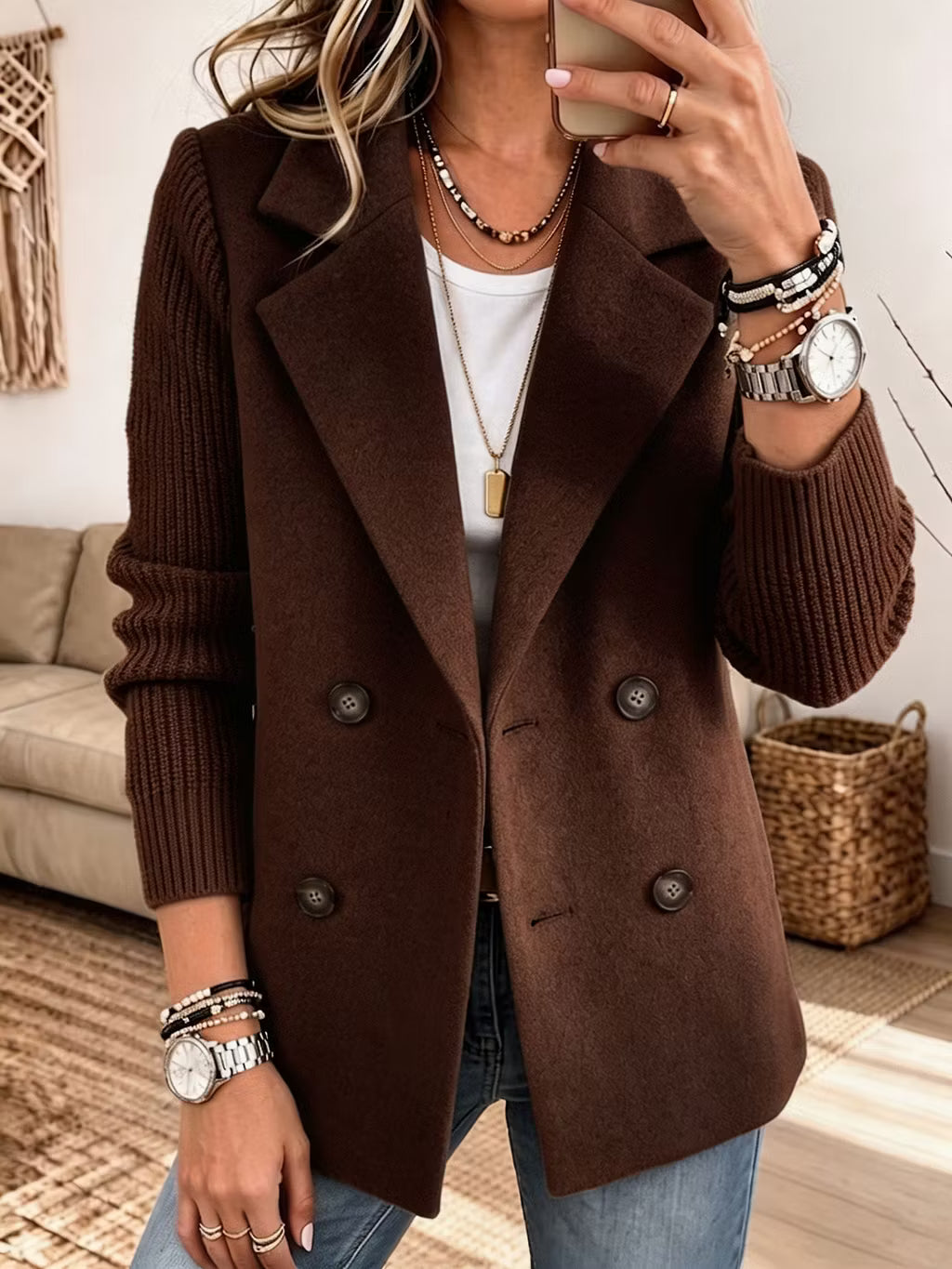 Sasha Manteau blazer en maille (Copy)