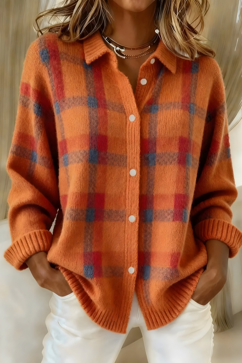 Colette Cardigan à Carreaux