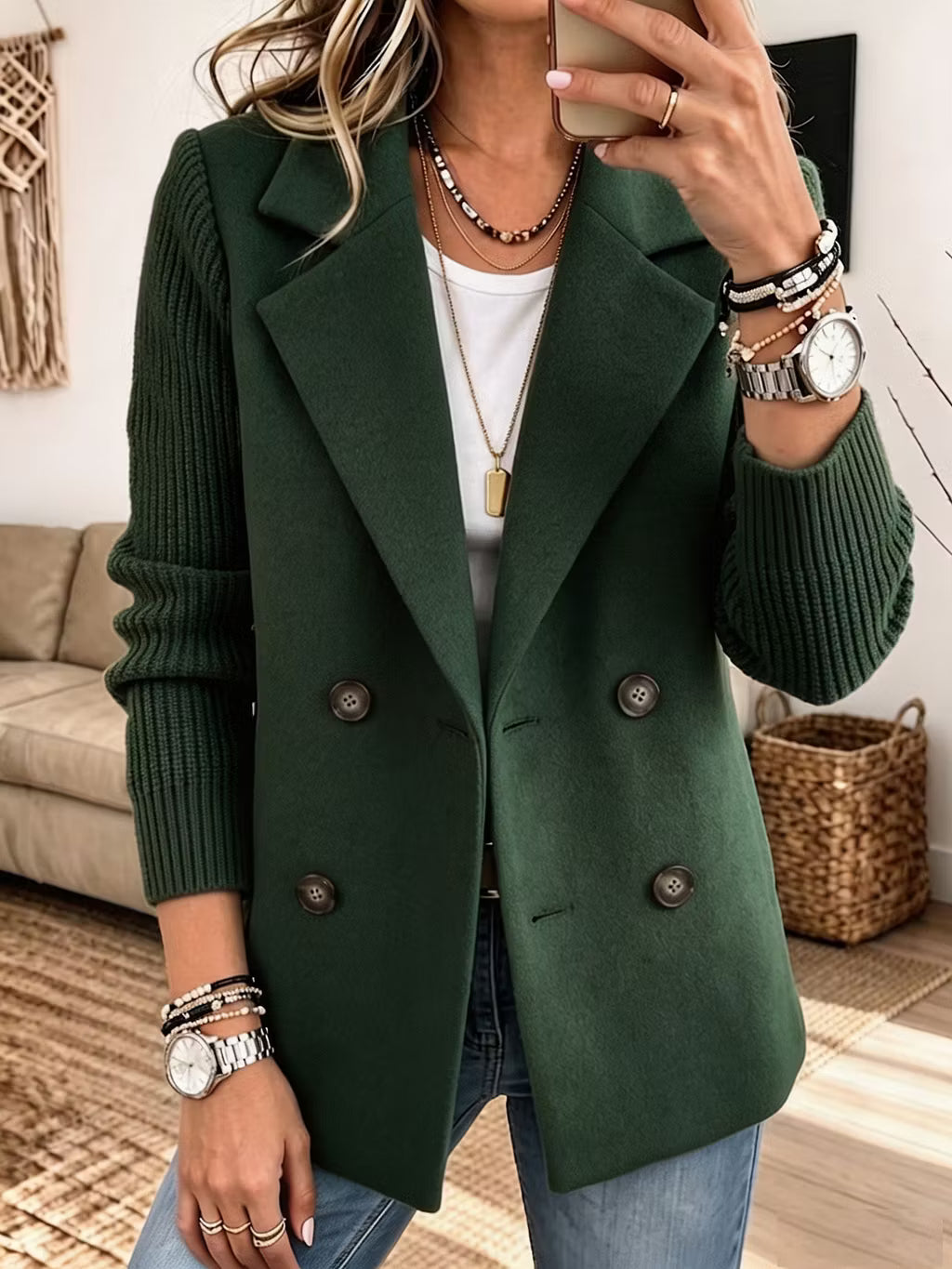 Sasha Manteau blazer en maille (Copy)