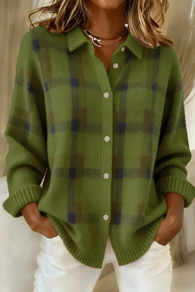 Colette Cardigan à Carreaux