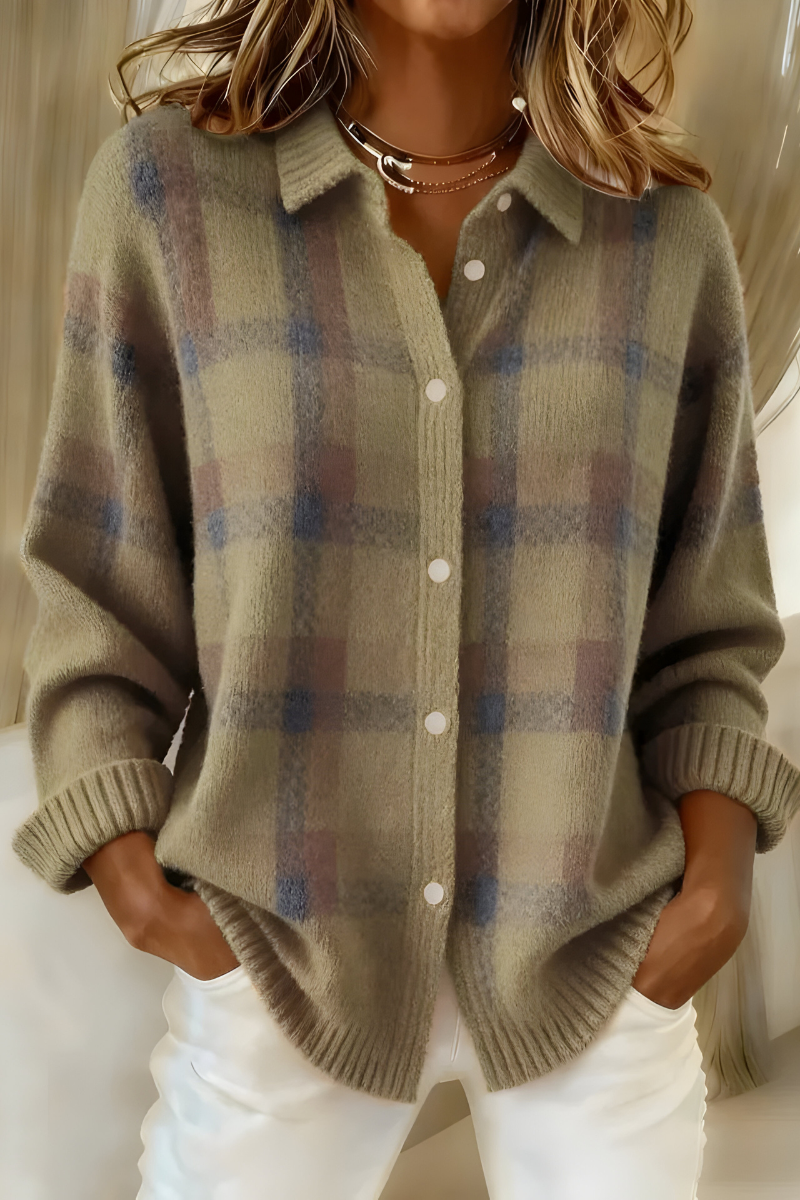 Colette Cardigan à Carreaux