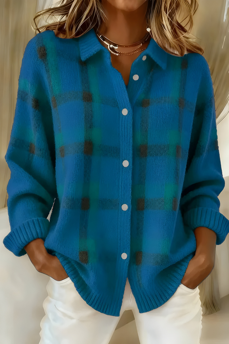 Colette Cardigan à Carreaux