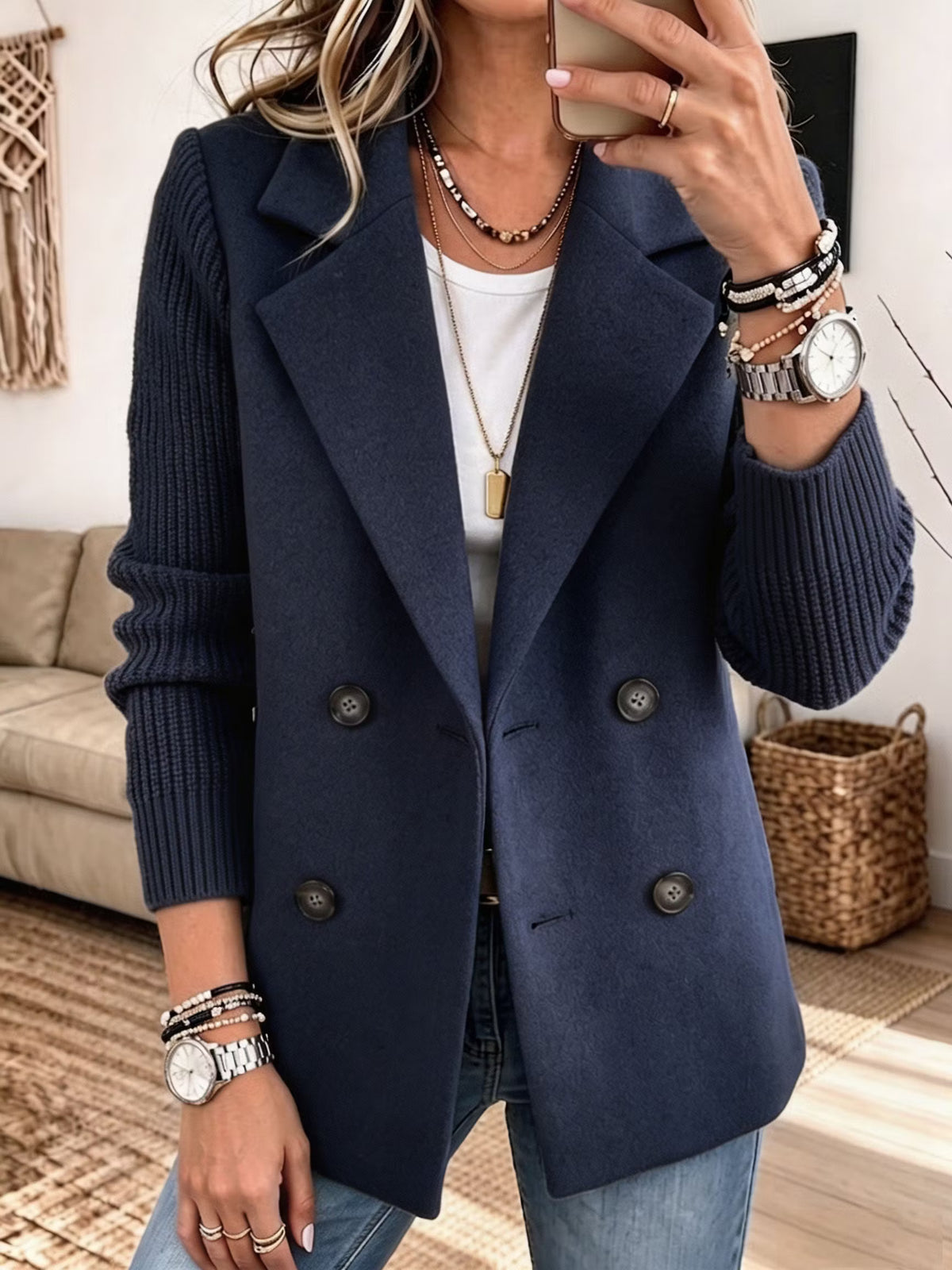 Sasha Manteau blazer en maille (Copy)