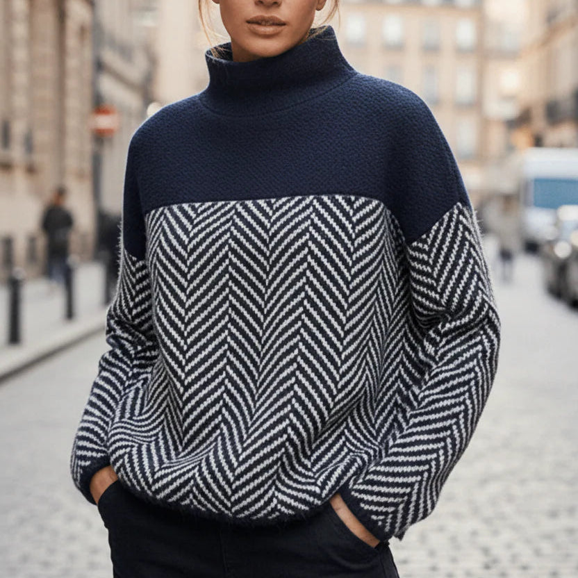 Alba Pull Chevron Bicolore