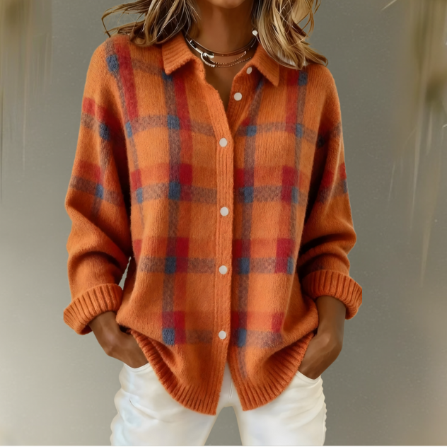 Colette Cardigan à Carreaux